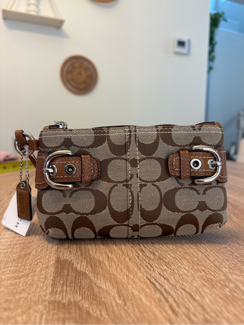 NWT Coach Vintage Soho Signature canvas wristlet